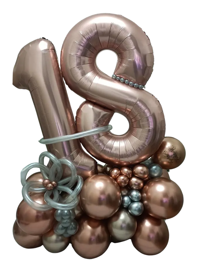Colonna numero 18: allestimento con palloncini realizzato da Feste Pazze a Seregno